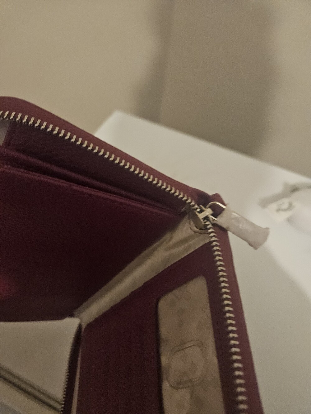 Women's Zip-Around Wallet in Raspberry Pink - Picture 4 of 10